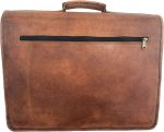 KPL 18 INCH Leather Briefcase Laptop Messenger bag best computer satchel Handmade Bags for men and women - Image 5